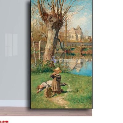 Download file gốc Tranh sơn dầu phong cảnh châu âu CA6986 (in mica) logo