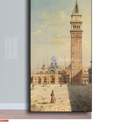 Tải file Tranh sơn dầu phong cảnh châu âu CA6988 (gốc) làm tranh treo tường