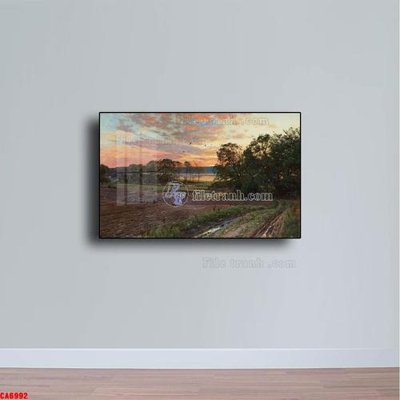 Hình ảnh file gốc in trần nhà Tranh sơn dầu phong cảnh châu âu CA6992