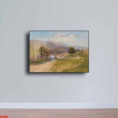 Tải file tranh gốc Tranh sơn dầu phong cảnh châu âu CA7004 chất lượng cao