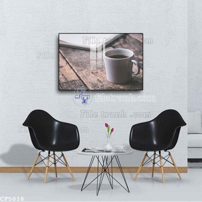 File PSD File tranh treo quán cà phê CF5018 (nguyên gốc) chất lượng cao