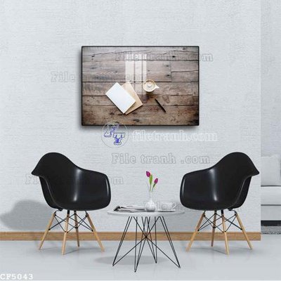 File gốc File tranh treo quán cà phê CF5043 (in tráng gương) ốp tường