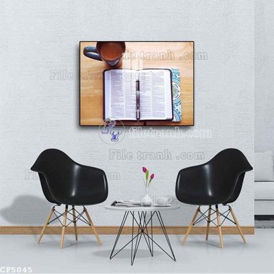 File in trần File tranh treo quán cà phê CF5045 (bản gốc) 5D