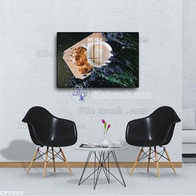 File tranh gốc File tranh treo quán cà phê CF5048 (sắc nét từng chi tiết)