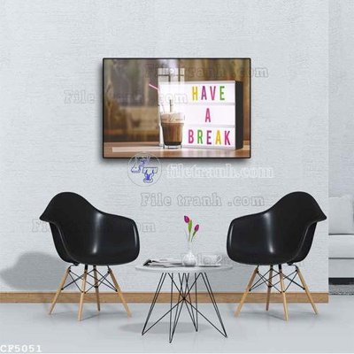File ảnh File tranh treo quán cà phê CF5051 (gốc) cho trang trí nội thất