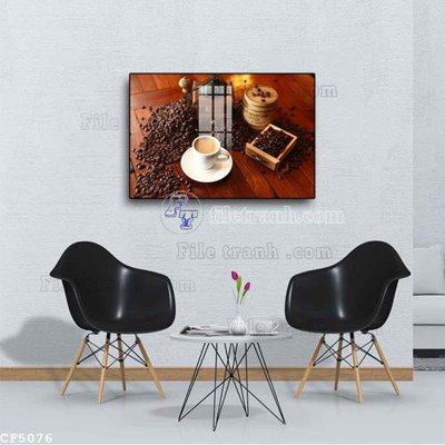 File gốc File tranh treo quán cà phê CF5076 (Filetranh.com) File tranh treo quán cà phê CF5076