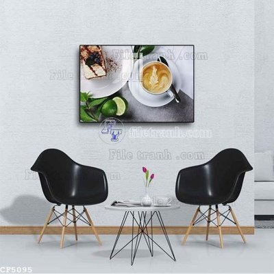 File PSD File tranh treo quán cà phê CF5095 (gốc) tách lớp chi tiết