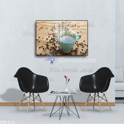 File PSD File tranh treo quán cà phê CF5131 (gốc) cho in quảng cáo