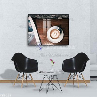 Cung cấp file tranh gốc File tranh treo quán cà phê CF5158 độc quyền