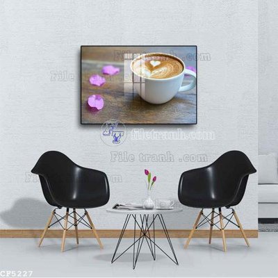 File tranh File tranh treo quán cà phê CF5227 (ảnh gốc) chi tiết rõ ràng