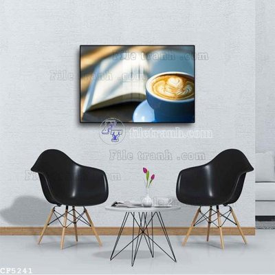 File tranh File tranh treo quán cà phê CF5241 (gốc) chủ đề trừu tượng