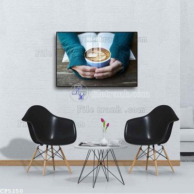 Download file gốc File tranh treo quán cà phê CF5250 (in mica) trang trí
