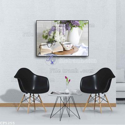 File ảnh File tranh treo quán cà phê CF5255 (gốc) cho trang trí nội thất
