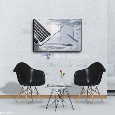 Download file gốc File tranh treo quán cà phê CF5258 (in lụa) hoa lá