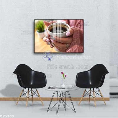 File tranh File tranh treo quán cà phê CF5309 (ảnh gốc) sắc nét hoàn hảo