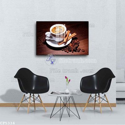 File in lụa File tranh treo quán cà phê CF5334 (tân cổ điển) File tranh treo quán cà phê CF5334