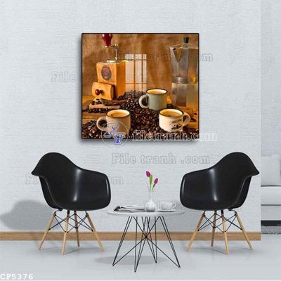 File in ấn File tranh treo quán cà phê CF5376 (bản gốc) chất lượng cao