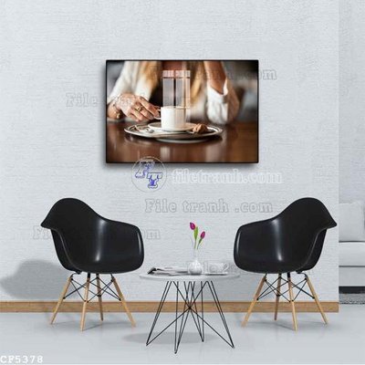 File tranh quảng cáo File tranh treo quán cà phê CF5378 (file gốc) chuyên nghiệp