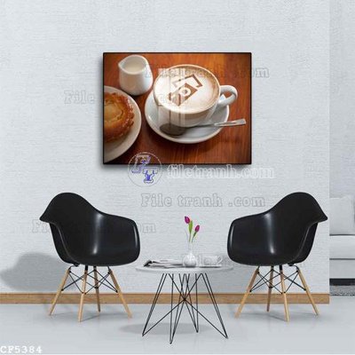 Tải file gốc in lụa File tranh treo quán cà phê CF5384 siêu nét