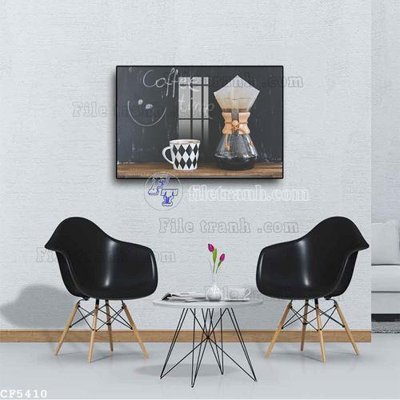Chi tiết file tranh tráng gương File tranh treo quán cà phê CF5410 (ảnh gốc)