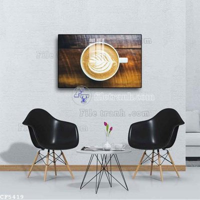 Tải file File tranh treo quán cà phê CF5419 (ảnh gốc) in tranh kính