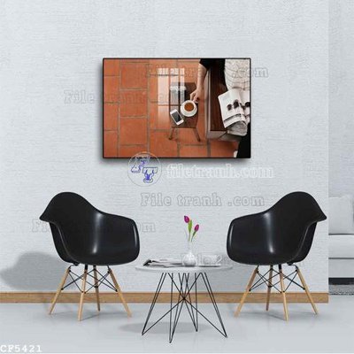 File gốc File tranh treo quán cà phê CF5421 (PNG) chất lượng cao