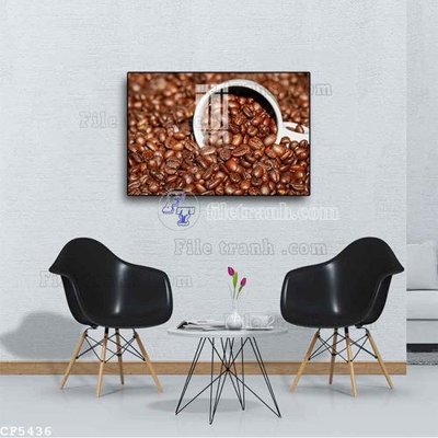 File gốc File tranh treo quán cà phê CF5436 (dành cho trang trí nội thất)