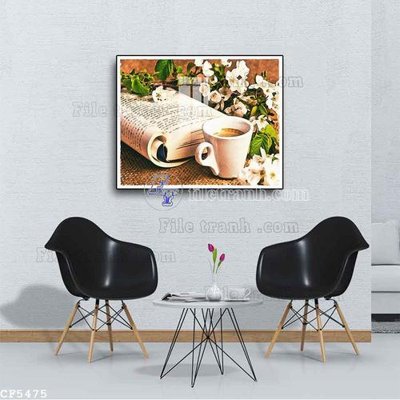 File in trần File tranh treo quán cà phê CF5475 (bản gốc) phong cảnh
