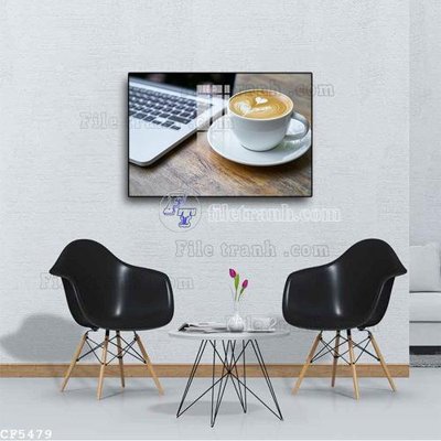 Hình ảnh file gốc in lụa File tranh treo quán cà phê CF5479