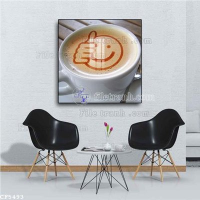 Download file gốc File tranh treo quán cà phê CF5493 (in lụa) tranh 3D