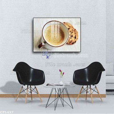 Ảnh gốc File tranh treo quán cà phê CF5497 (siêu chi tiết) để in ấn