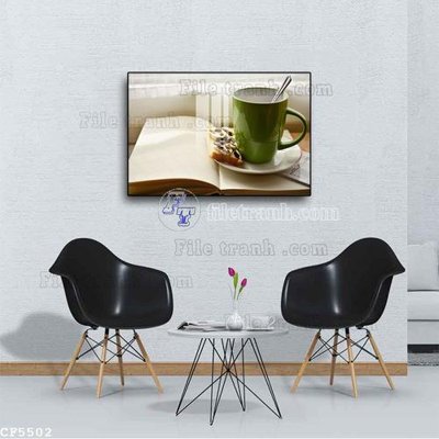 File gốc File tranh treo quán cà phê CF5502 (cho in ấn) độc quyền
