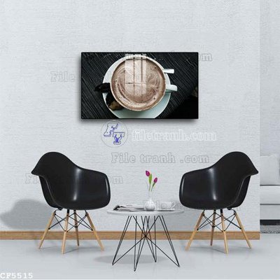 File gốc File tranh treo quán cà phê CF5515 (phiên bản chuẩn) để in ấn