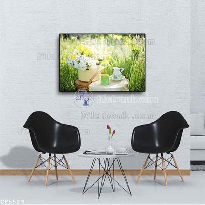 File tranh File tranh treo quán cà phê CF5529 (file gốc) chủ đề phong thủy