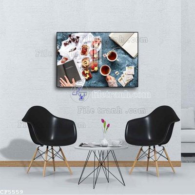 File gốc in ấn File tranh treo quán cà phê CF5559 độ phân giải cao