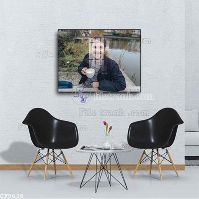 File gốc File tranh treo quán cà phê CF5626 (in mica) trang trí