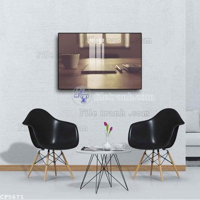 File in trần File tranh treo quán cà phê CF5671 (bản gốc) phong cảnh