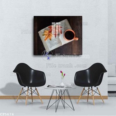 File gốc File tranh treo quán cà phê CF5674 (vector) cho in ấn