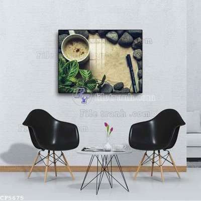 File ảnh File tranh treo quán cà phê CF5675 (gốc) trang trí khách sạn