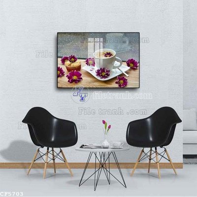 File tranh File tranh treo quán cà phê CF5703 (ảnh gốc) in trần nhà