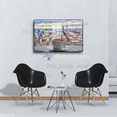 File gốc File tranh treo quán cà phê CF5718 (PNG) trong suốt (transparent)