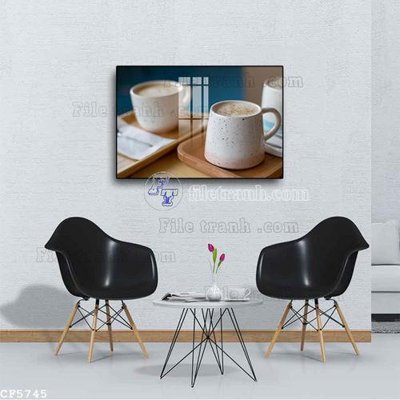 File ảnh File tranh treo quán cà phê CF5745 (gốc) in biển hiệu