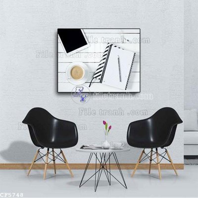 File tranh File tranh treo quán cà phê CF5748 (bản gốc) in canvas