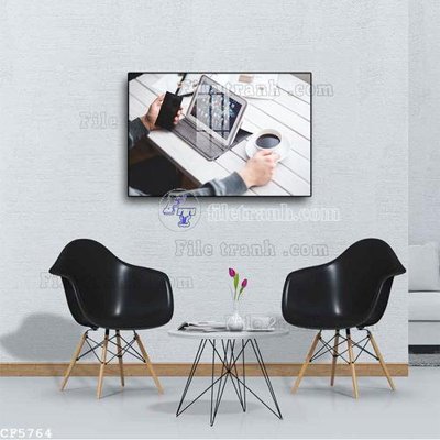 File tranh quảng cáo File tranh treo quán cà phê CF5764 (file gốc) chuyên nghiệp