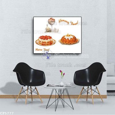 File in trần File tranh treo quán cà phê CF5777 (bản gốc) mây trời