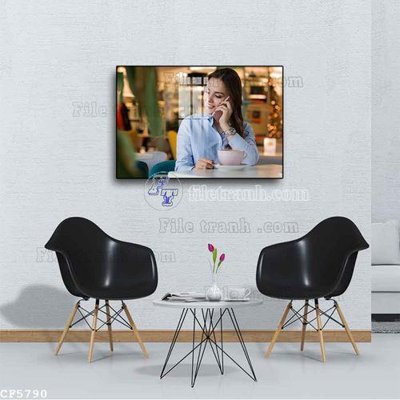 File gốc File tranh treo quán cà phê CF5790 (in mica) làm quà tặng