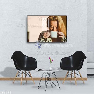 File in trần File tranh treo quán cà phê CF5795 (bản gốc) phong cảnh