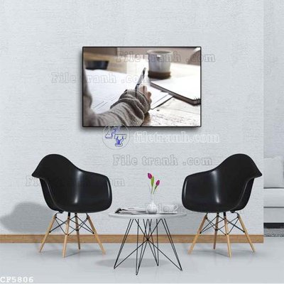 File gốc File tranh treo quán cà phê CF5806 (AI/EPS) cho in ấn