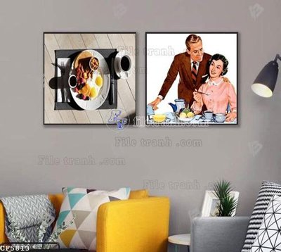 File gốc File tranh treo quán cà phê CF5813 (Filetranh.com) File tranh treo quán cà phê CF5813