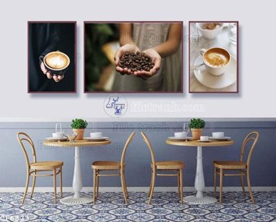 File PSD File tranh treo quán cà phê CF5823 (gốc) tách lớp chi tiết